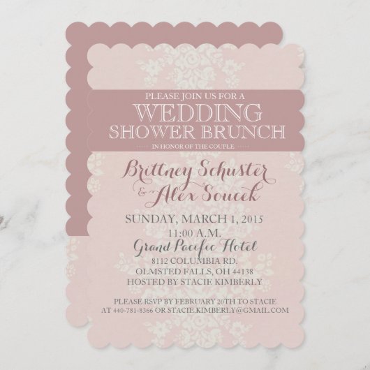 Uitnodiging voor bruiloft (Voorkant / Achterkant)