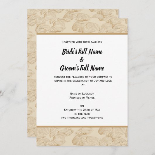 uitnodiging voor bruiloft (Voorkant / Achterkant)