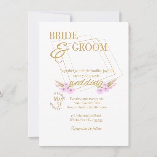 uitnodiging voor bruiloft (Voorkant)