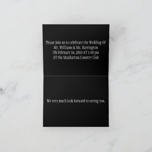 Uitnodiging voor bruiloft (Binnen)