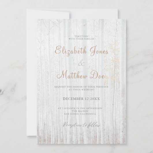 Uitnodiging voor bruiloft (Voorkant)