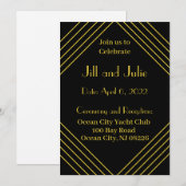 Uitnodiging voor bruiloft 20s (Voorkant / Achterkant)