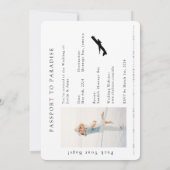 Uitnodiging voor bruiloft - Bestemming (Achterkant)