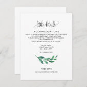 Uitnodiging voor bruiloft - bijsluitingskaart, kaa informatiekaartje (Voorkant / Achterkant)