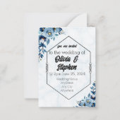 Uitnodiging voor bruiloft - blauwe rozen Uitnodigi (Voorkant)