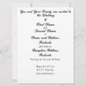 Uitnodiging voor bruiloft Boeket in blauw en wit (Achterkant)