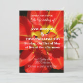 Uitnodiging voor bruiloft, botanische foto (Staand voorkant)