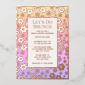 Uitnodiging voor bruiloft brunch feest met eigen b (Voorkant)