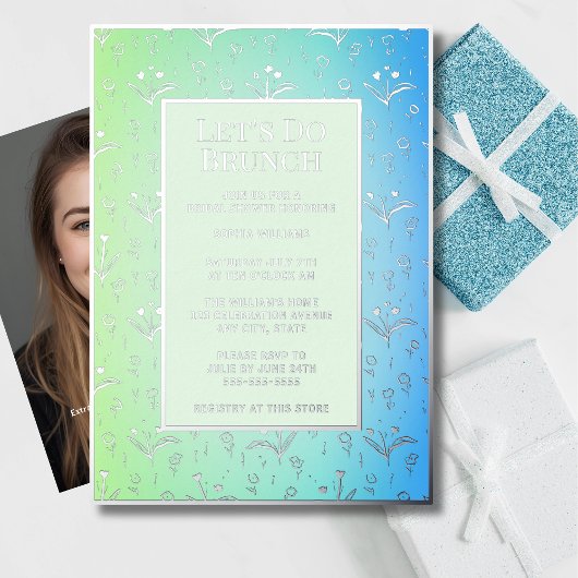 Uitnodiging voor bruiloft brunch met eigen tekst e