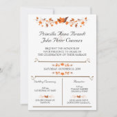 Uitnodiging voor bruiloft ceremonie, herfst verlaa (Voorkant)