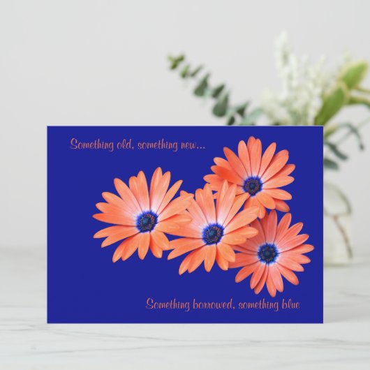  uitnodiging voor bruiloft Daisy (Staand voorkant)