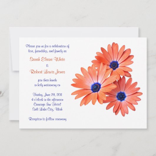 uitnodiging voor bruiloft Daisy (Achterkant)