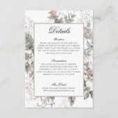 Uitnodiging voor bruiloft Details Informatie Informatiekaartje (Voorkant)