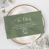 Uitnodiging voor bruiloft Details QR Online RSVP Informatiekaartje