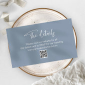 Uitnodiging voor bruiloft Details QR Online RSVP Informatiekaartje