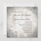 Uitnodiging voor bruiloft Elegant  Foliage & Swirl (Achterkant)