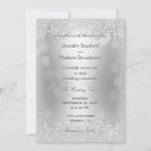 Uitnodiging voor bruiloft Elegant Silver Faux Glit (Voorkant)