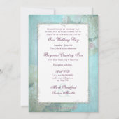 Uitnodiging voor bruiloft, elegante Floral, vlinde (Achterkant)