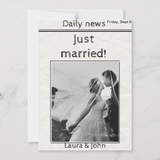 Uitnodiging voor bruiloft en feesten magnetische uitnodiging (Voorkant)