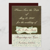 Uitnodiging voor bruiloft en hernieuwde uitzending (Voorkant / Achterkant)