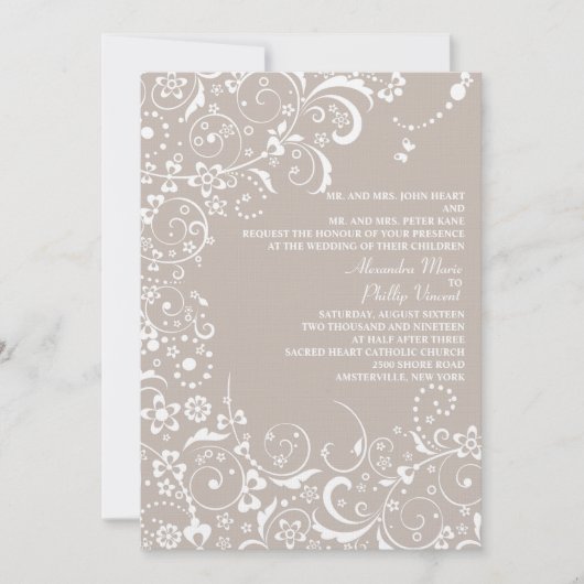 Uitnodiging voor bruiloft Fantasy Wedding (Voorkant)