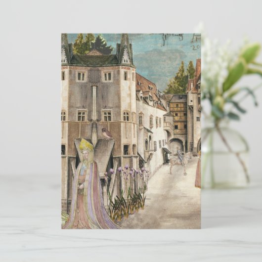 Uitnodiging voor bruiloft Fantasy Wedding (Staand voorkant)