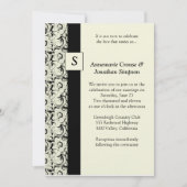  uitnodiging voor bruiloft in Black en Cream Damas