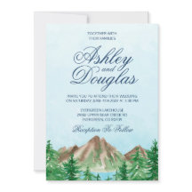 Uitnodiging voor  bruiloft in het bergmeer