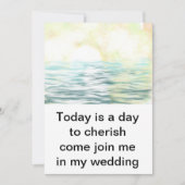 Uitnodiging voor bruiloft in het Lake-ontwerp (Voorkant)