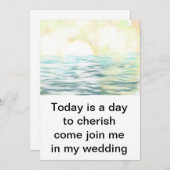 Uitnodiging voor bruiloft in het Lake-ontwerp (Voorkant / Achterkant)