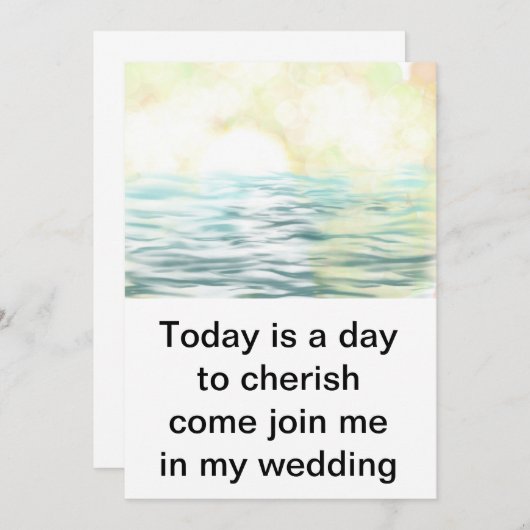 Uitnodiging voor bruiloft in het Lake-ontwerp (Voorkant / Achterkant)