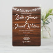 Uitnodiging voor bruiloft in Rustic Country Weddin (Staand voorkant)