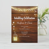 Uitnodiging voor bruiloft in Rustic Country Weddin (Staand voorkant)