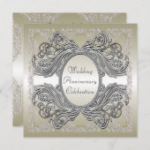 Uitnodiging voor bruiloft Jubileum (Voorkant / Achterkant)