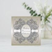 Uitnodiging voor bruiloft Jubileum (Staand voorkant)