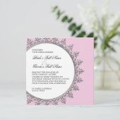 Uitnodiging voor bruiloft - Klassieke Baroque werv (Staand voorkant)