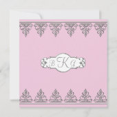 Uitnodiging voor bruiloft - Klassieke Baroque werv (Achterkant)