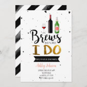 Uitnodiging voor bruiloft met brouwsel (Voorkant / Achterkant)