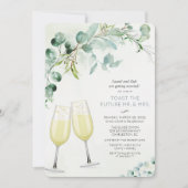 Uitnodiging voor bruiloft met brunch en bubbels (Voorkant)
