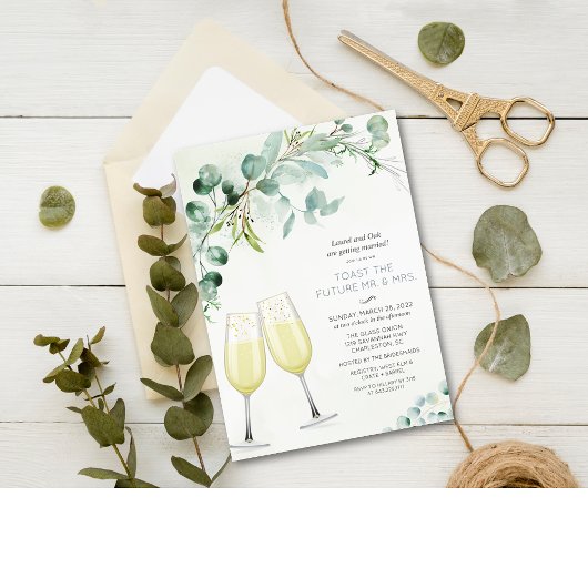 Uitnodiging voor bruiloft met brunch en bubbels