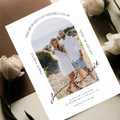 Uitnodiging voor bruiloft met fotosjabloon | bewer