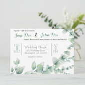 Uitnodiging voor bruiloft met Griekenland (Staand voorkant)