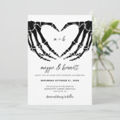 Uitnodiging voor bruiloft met halloween, Gothic We (Staand voorkant)