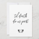 Uitnodiging voor bruiloft met halloween, Gothic We (Achterkant)