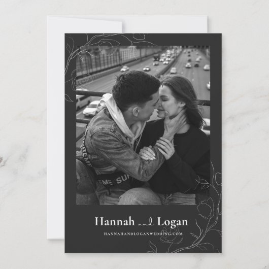 Uitnodiging voor bruiloft met halloween, Gothic We (Achterkant)