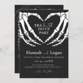 Uitnodiging voor bruiloft met halloween, Gothic We (Voorkant / Achterkant)