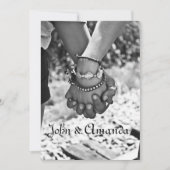 Uitnodiging voor bruiloft met handen (Voorkant)