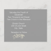 Uitnodiging voor bruiloft met je foto briefkaart (Achterkant)