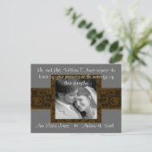 Uitnodiging voor bruiloft met je foto briefkaart (Staand voorkant)