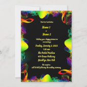 Uitnodiging voor bruiloft met kleurmelodie (Voorkant)